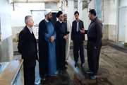 بازدید مسئول دفتر نمایندگی ولی فقیه اداره کل دامپزشکی از نحوه روند نظارت بر ذبح شرعی  در کشتارگاه دامی سردشت
